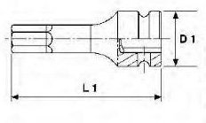 Sechskant-Steckschlüssel, 1/2, 19mm Tengtools 921519-C 151420809