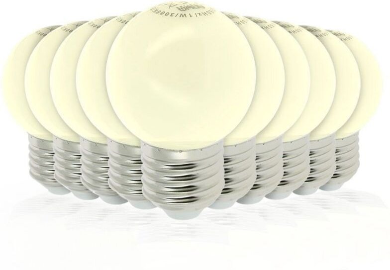 Set mit 10 warmweißen LED-Lampen 1 Watt (entspricht 10 Watt) Guinguette E27 Garland