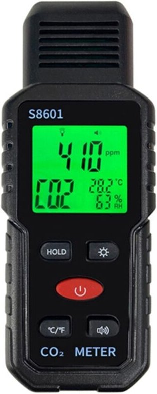 3-In-1-CO2-MessgeräT, LuftqualitäTsmonitor, Handlich, 5000 Ppm CO2-Monitor, Messung Von Kohlendioxid ℃/℉-Detektor S8601