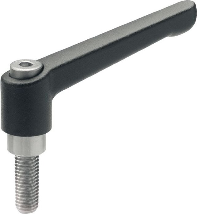 Otto Ganter Gmbh&co.kg - Verstellbarer Klemmhebel gn 300.1 d1 m 12 mm l1 92 mm l2 40 mm Außengewinde