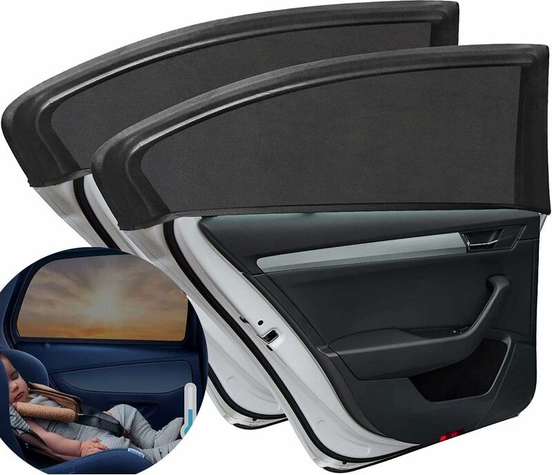 Mumu - Stück Auto-Sonnenschutz für die Rückseite, Auto-Sonnensocke für Babys, blockiert UV-Strahlen von der Rückseite de...