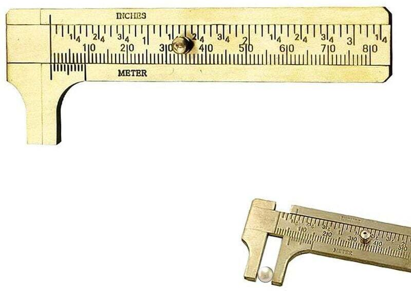 ZVD Messschieber, Mini-Messschieber, Messschieber aus Messing, Messschieber mit Doppelskala, für präzise Außenmessungen,...