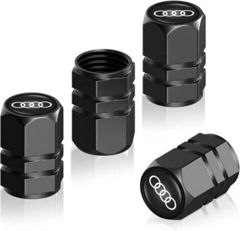 Ventilkappen aus Metall mit Logo, passend für Audi A1, A3, RS3, A4, A5, A6, A7, RS7, A8, Q3, Q5, Q7, R8 und S-Serie, Rei...