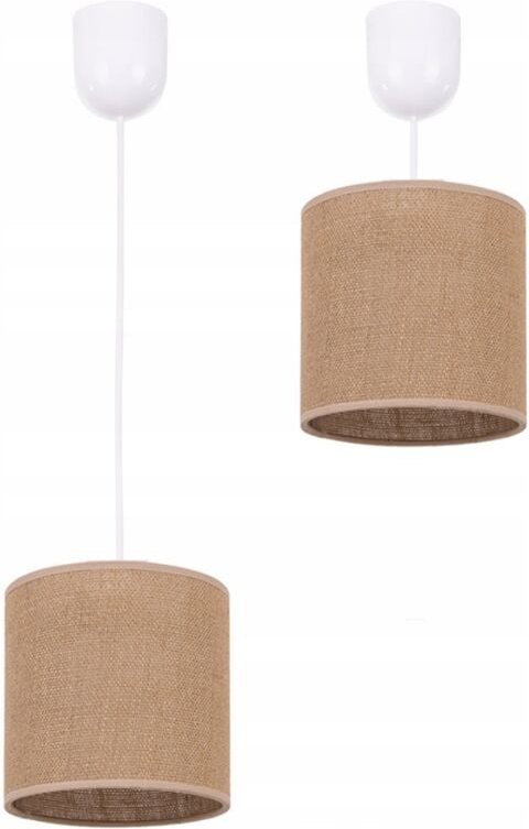 Hängelampe Design Boho Lampenschirm Jute Rohr