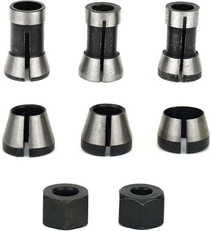 Thumbnail - CHOYCLIT Fräsmaschinen-Spannfutter 6er-Set, Fräsmaschinen-Spannfutter-Spannzange (6 mm, 6,35 mm, 8 mm), Oberfräsen-Spann...