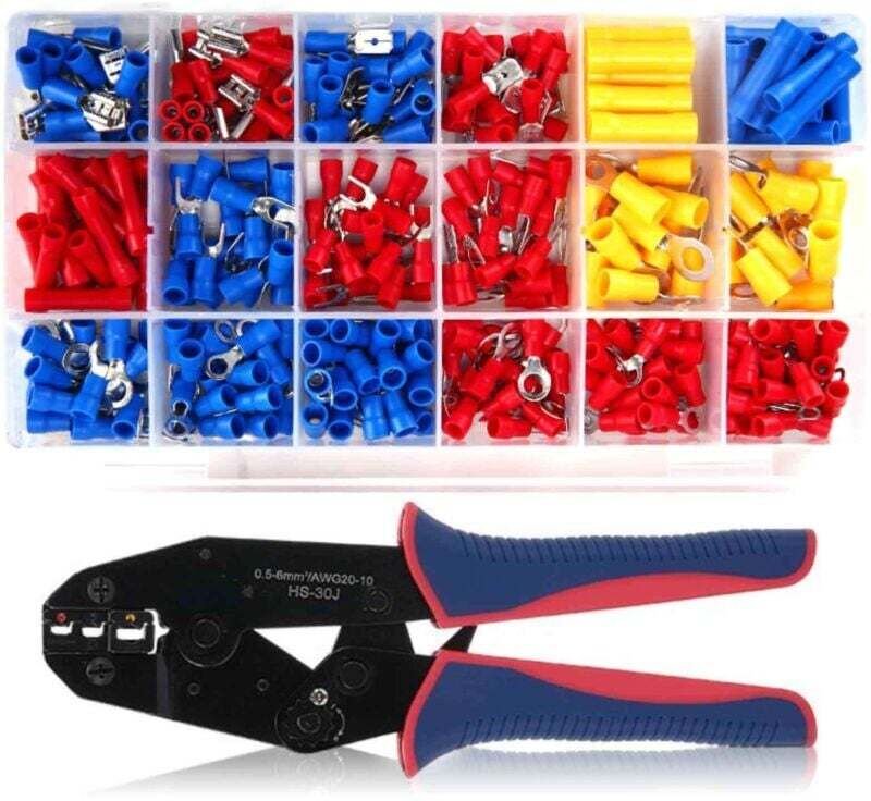 Kabelhülsensatz, 350 Hülsen mit Schraubklemmfunktion für Kabel mit einem Querschnitt von 0,5-6 mm²