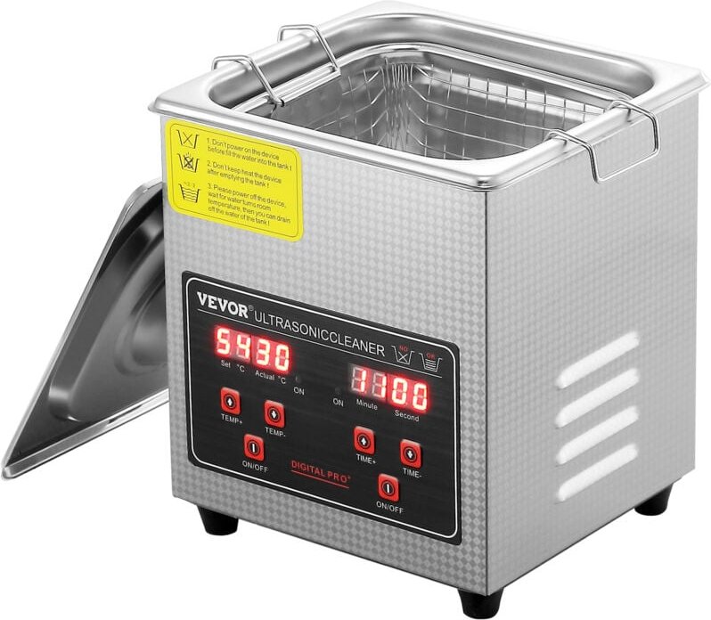 Vevor Ultraschallreiniger Ultraschall Edelstahl-Reinigungsgerät 158 w, 2 l Ultraschallreinigungsgerät mit Digitaler Anze...
