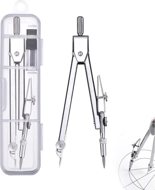 College-Kompass, professioneller Kompass, Schraubkompass, professioneller Zeichenstift-Kompass