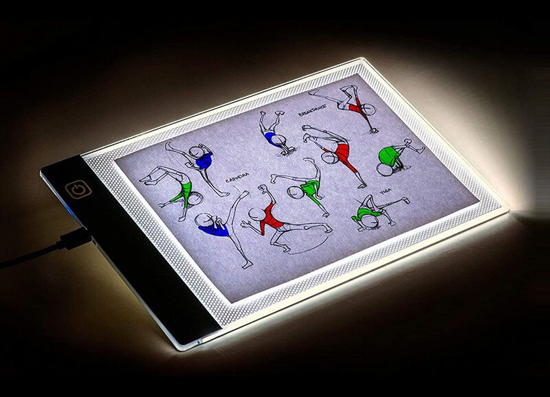 Led Licht Pad A3,Dimmbarer Leuchtplatte mit usb Kabel,für Diamond Painting, Zeichnung, Malen, Animation, Tattoo, Skizzie...