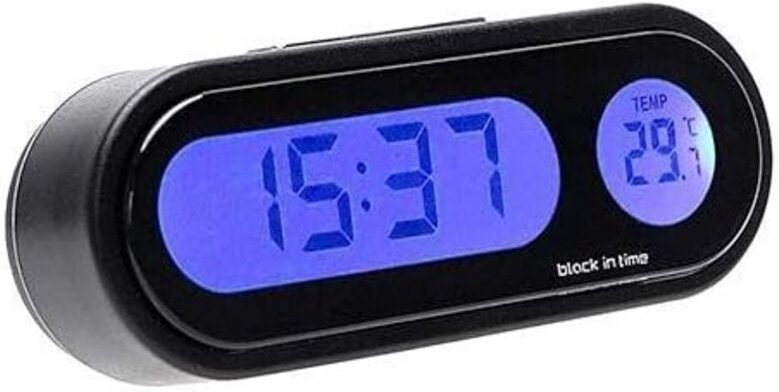 Thumbnail - Lablanc - Autouhr-Thermometer, Autouhren mit Temperatur für Armaturenbrett-Autouhr