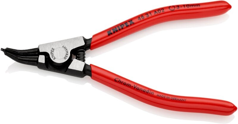 46 31 A02 Seegeringzange Passend für (Seegeringzangen) Außenringe 3-10 mm Spitzenform (Detai - Knipex