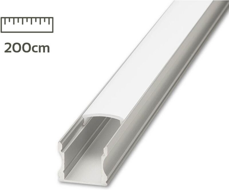 LED Aufbau U-Profil eloxiert 17,3 x 14,5mm opal - Länge: 200cm