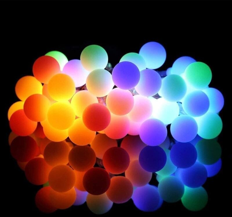 Thumbnail - Kugelförmige Lichterketten, 6 m, 40 kleine LED-Kugeln, batteriebetriebene Dekorationsbeleuchtung für Innen- und Außenber...