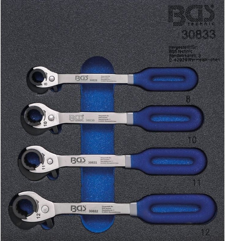 Werkstattwageneinlage 1/6: Ratschenschlüssel 4-tlg.