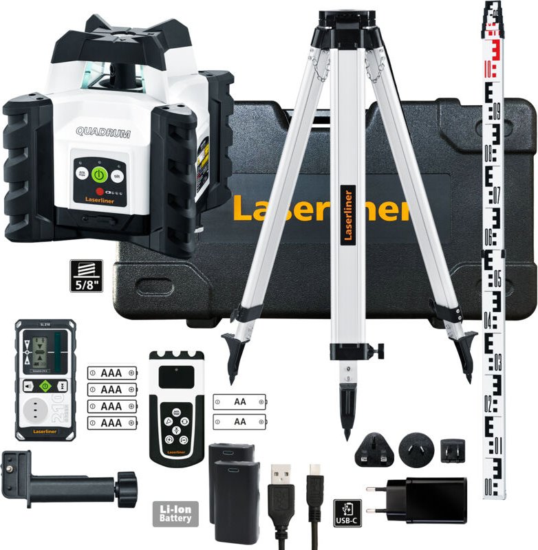 Thumbnail - Laserliner - Rotationslaser Quadrum Compact g 210S Set 165 cm