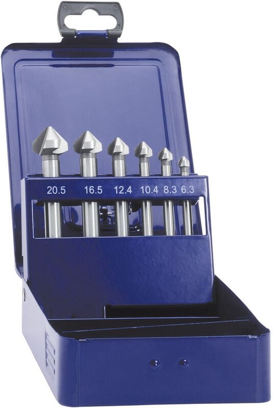Eventus By Exact - 05540 Kegelsenker-Set 6teilig 6.3 mm, 8.3 mm, 10.4 mm, 12.4 mm, 16.5 mm, 20.5 mm h