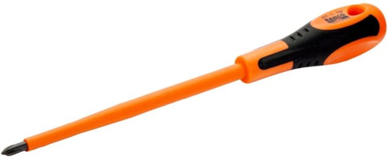 Bahco Nach VDE isolierter Phillips-Schraubendreher mit Mehrkomponentengriff, PH2 x 175 mm