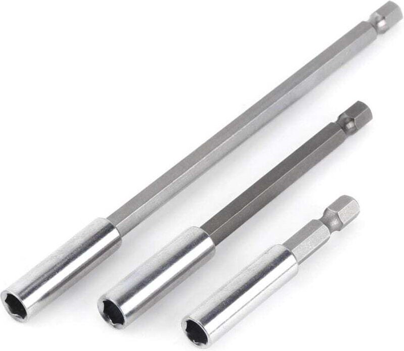 3-teiliges Set 1/4"-Magnet-Bithalter-Schaftverlängerungen für Schraubendreher für elektrische Bohrmaschinen