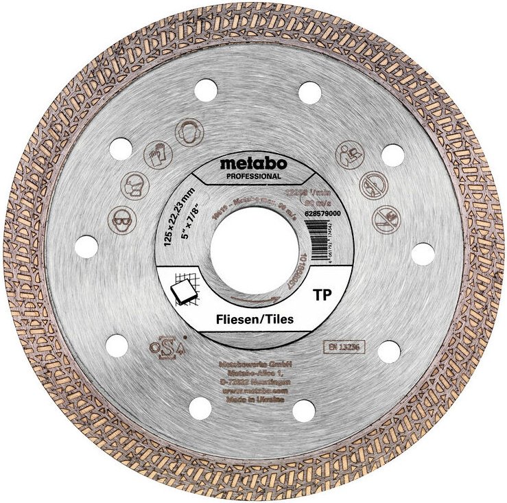 Metabo - Diamanttrennscheibe 125x22,23mm, tp, Fliesen professional (628579000)