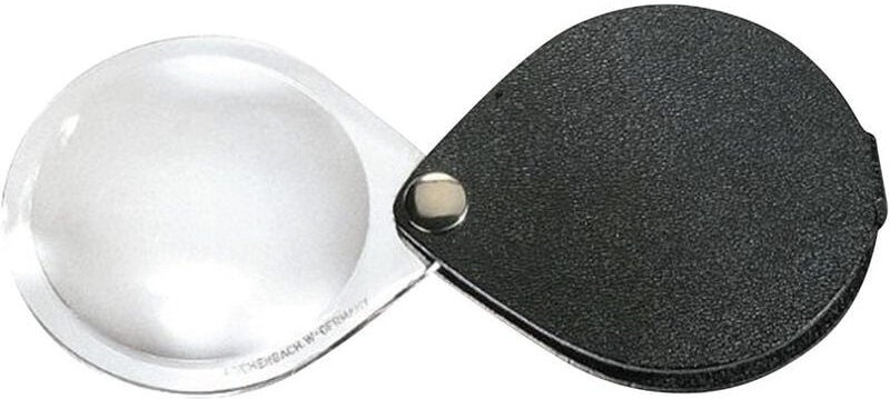 Eschenbach - 1740530 Leder-Einschlaglupe Vergrößerungsfaktor: 6 x Linsengröße: (ø) 30 mm Schwarz