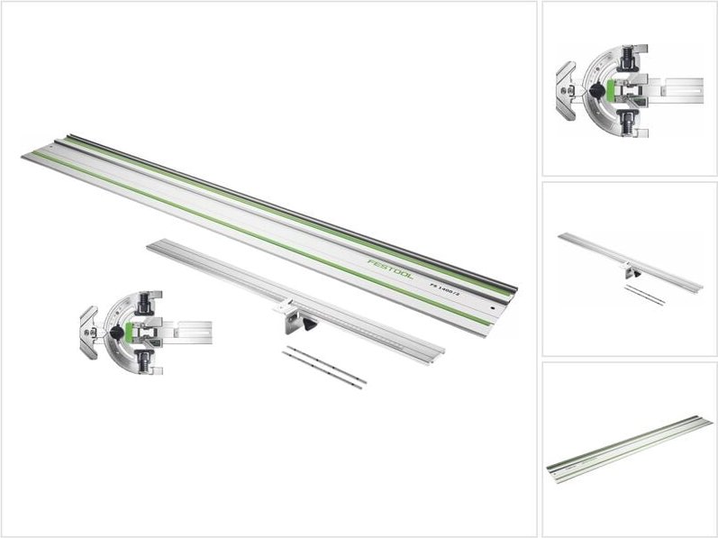 Fs-wa Winkelanschlag für Führungsschiene FS/2 60º Schnitt + fs 1080/2 Führungsschiene 1080 mm + Verlängerung fs-wa-vl - ...