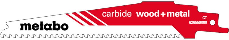 Metabo - Säbelsägeblatt carbide wood + metal Länge 150 mm 3-4mm/6-8TPI mm hartmetallbestückt