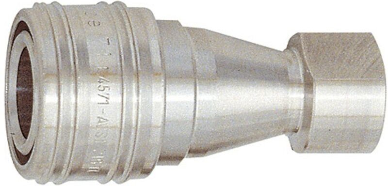 Hydraulikkupplung beidseitig absperr., es 1.4305, g 1/8 ig nw 4,3 - Riegler