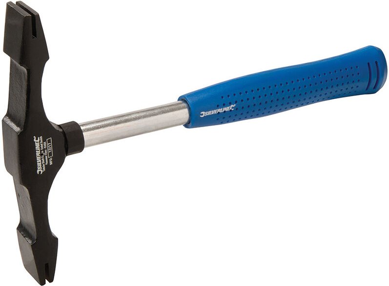 Mörtelhammer mit zwei Pinnen und Stahlrohrstiel 709 g