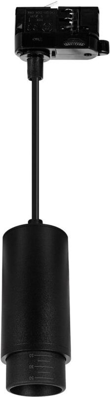 Efectoled - Hängeleuchte Quartz Multiwinkel 10-50º 3-Phasen-Stromschiene für GU10-Glühbirne Schwarz