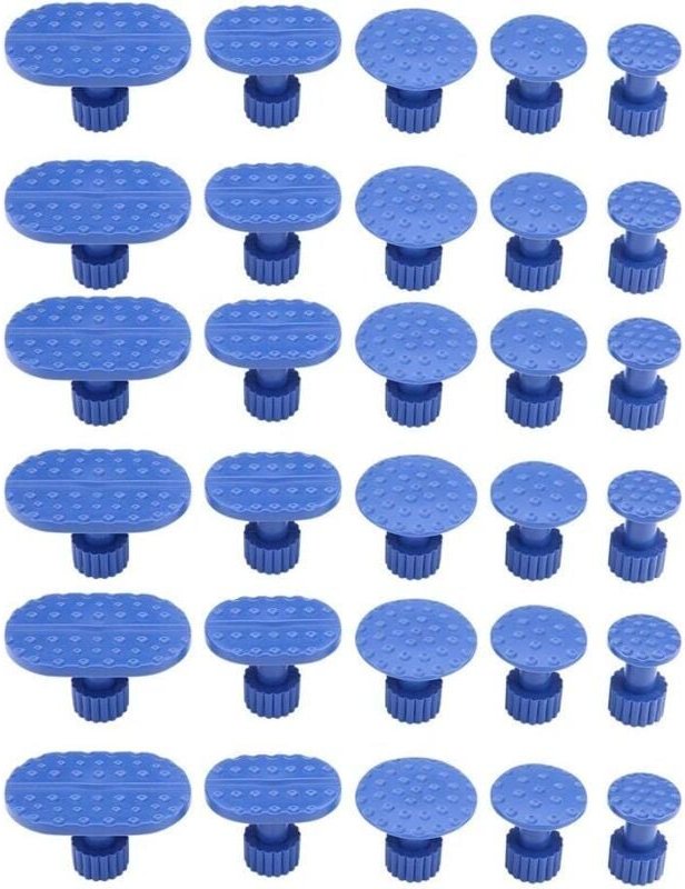 CCYKXA Dellenzieher, Kleber S zum Entfernen von Dellen mit runder Lasche, 30-teiliges Reparaturwerkzeug, Farbe zum Aufbr...