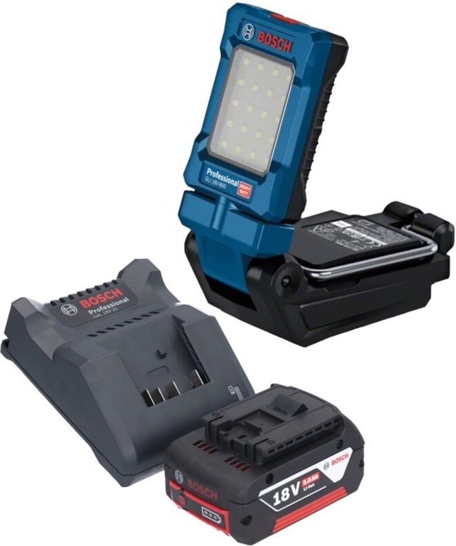 Bosch gli 18V-800 Professional Akku Leuchte 18 v 800 lm + 1x Akku 5,0 Ah + Ladegerät
