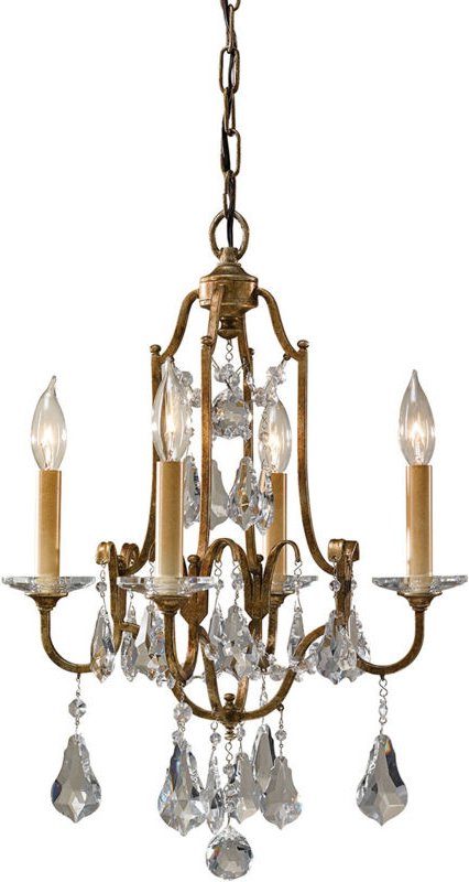 Valentina - Kronleuchter 4 Light Bronze Finish, E14 - Elstead