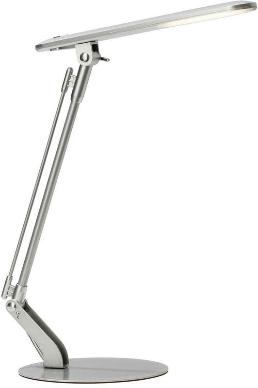 Lampe Brendan led Schreibtischleuchte titan 1x 6W led integriert (smd), (680lm, 4100K) Druckschalter am Kopf - Brilliant