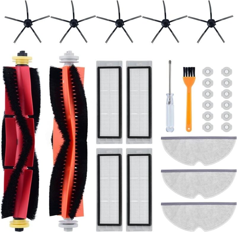 Zubehör Set für Xiaomi Roborock S5 Max S6 Max S6 Pure S6 MaxV S4 S5 S6 S50 S55 S60 S65 E4 E20 E25 E35 Robot Staubsauger,...