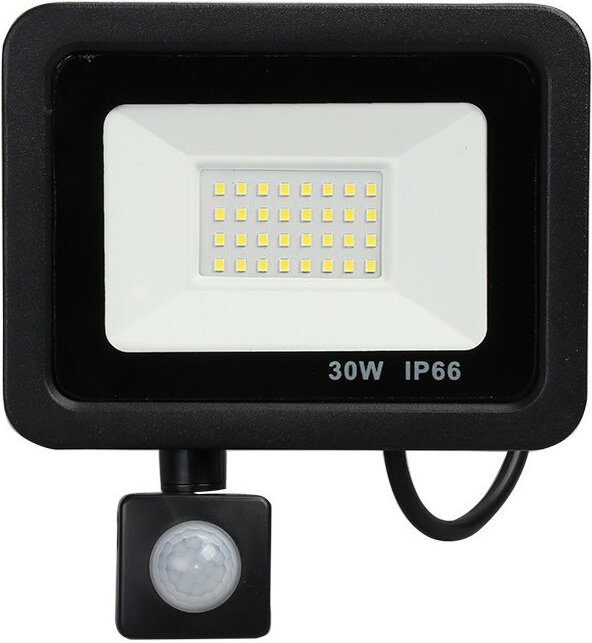 30W LED-Flutlicht mit Bewegungsmelder, IP66 wasserdicht, leistungsstarker LED-Außenstrahler, Kaltweiß (6500K), LED-Außen...