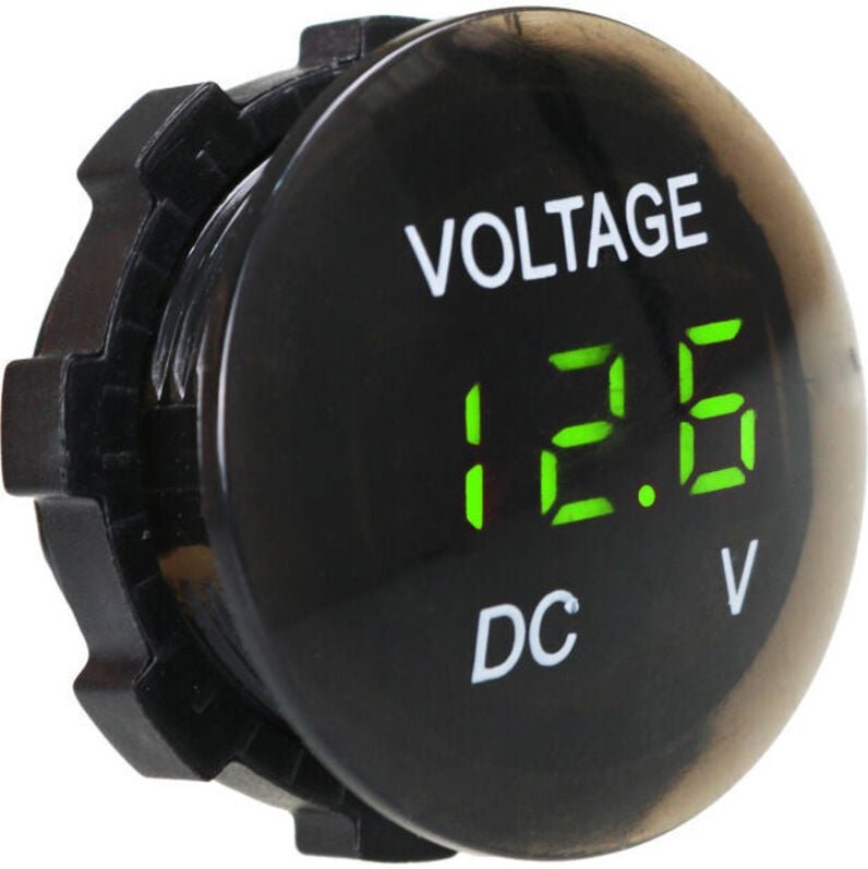 Wasserdichtes Voltmeter, Mini-Digitalanzeige-Spannungstester DC 12 V-24 V LED-Tester für Auto, Motorrad, Auto, LKW, Wohn...