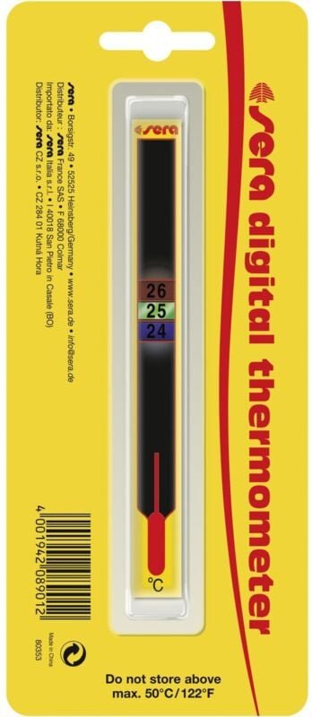 Sera Aquariumthermometer Stick-On LCD 1 Stück Aquariumthermometer