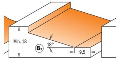 890.505.11 Horizontaler Türfräser C/cusc.hm S=12.7 D=89x15 (B2)