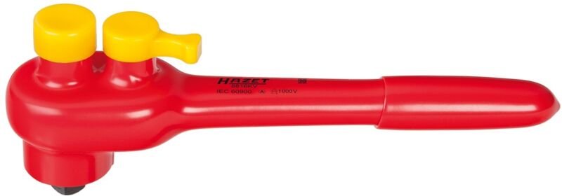 Umschaltknarre, schutzisoliert, Vierkant massiv 10 mm (3/8) - Hazet