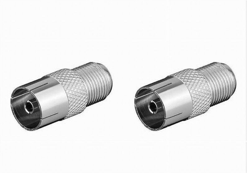 Trade Shop Traesio - Trade Shop - Antennenstecker weiblich an Koax-Buchse Koax-TV-Adapter Schraube C-094 -