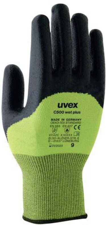 Thumbnail - C500 wet plus 6049608 Schnittschutzhandschuh Größe (Handschuhe): 8 en 388 1 Paar - Uvex