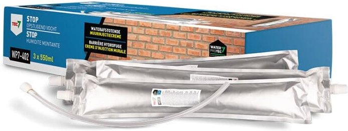 Tec7 - Gel WP7 Feuchtigkeitsstopp aufsteigend tec 7 - Set mit 3 Taschen - 602060000