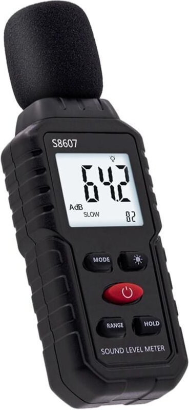 Dezibel Messgerät, Digitaler Schallpegelmessgerät 30 dB bis 130 dB mit LCD-Display, Lärmmessgerät für Büro, Baustelle, F...