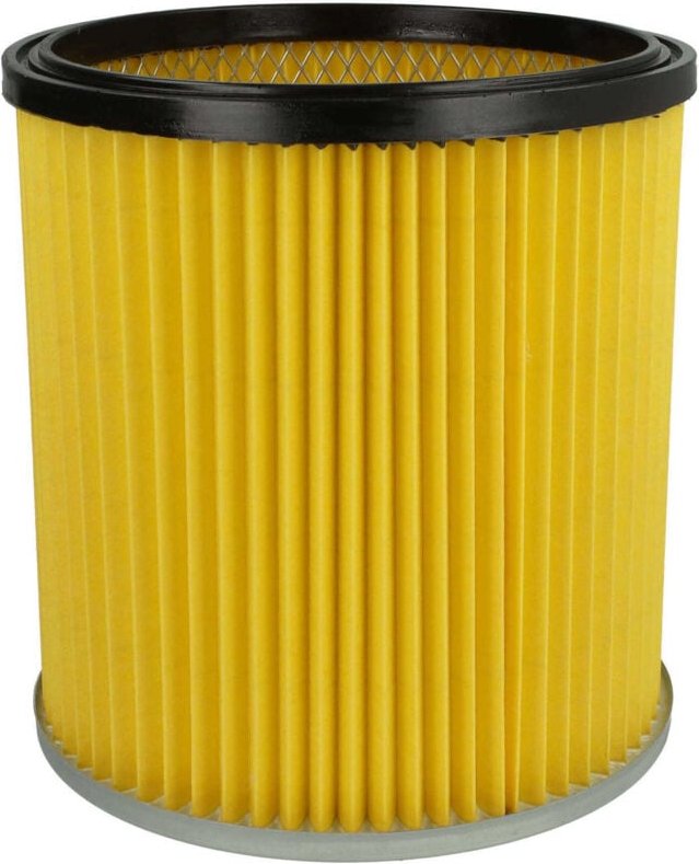1x Faltenfilter kompatibel mit Kärcher 2201, 3011, NT211 Staubsauger - Filter, Patronenfilter, Papier, gelb - Vhbw