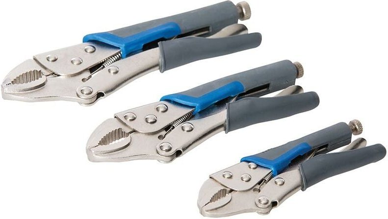 Gripzangen mit Weichgriff, 3-tlg. Satz 3-tlg.