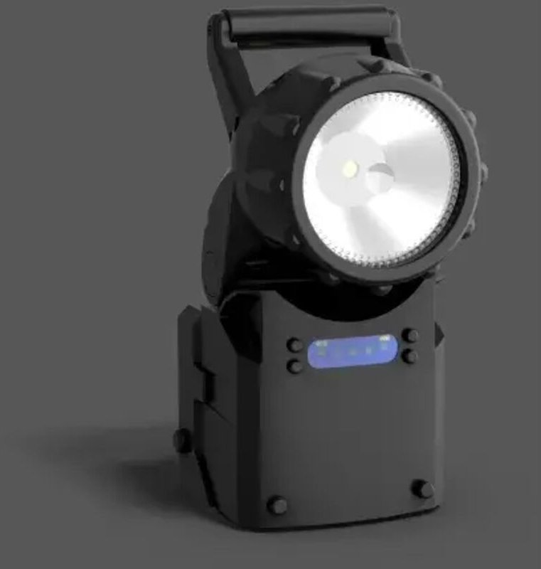 RZB Sicherheits-Handscheinwerfer, 757, schwarz Sicherheits-Scheinwerfer, L 150 B 125 H 290, EB, 3 h 672317.003