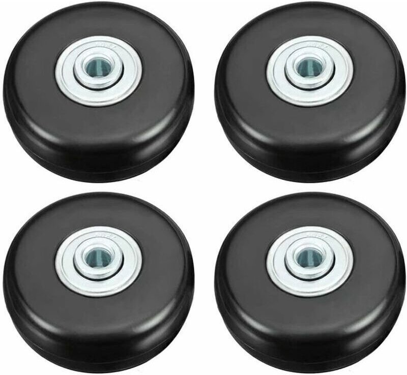 4-teilige Kofferrolle, Hochleistungs-Kofferreparaturrolle, 50 mm, stummes Gummi-Universal-Lenkrad, Ersatztransportrolle ...