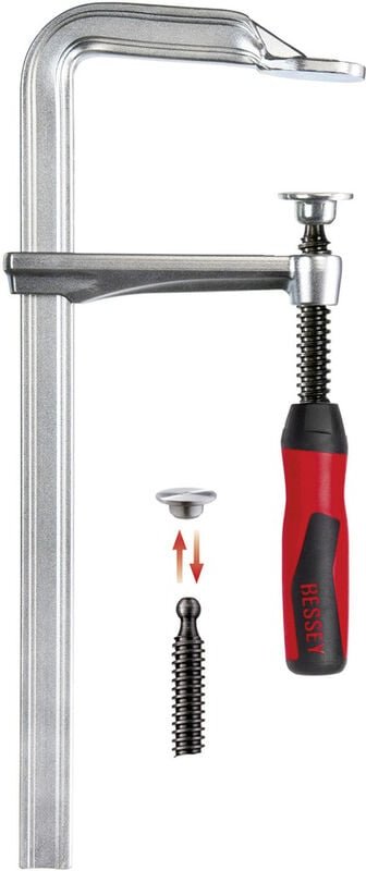 Ganzstahl-Schraubzwinge GZ-2K 400/80 Bessey GZ40-8-2K Spann-Weite (max.):400 mm Ausladungs-Maße:80