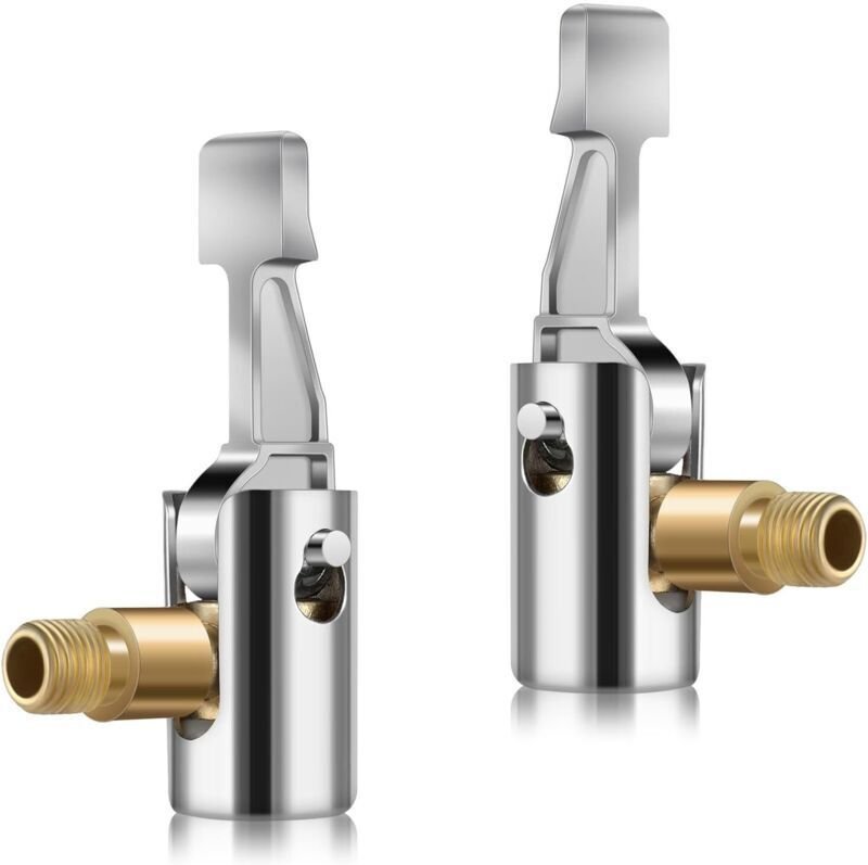 CSPARCV 2-teiliges Aufblasdüsen-Set, Aufblasdüse, Luftkompressordüse, Fahrradpumpe, Autoreifenventiladapter, Messing-Luf...