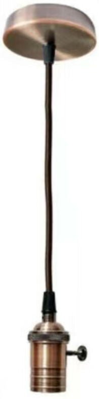 Vintage 2mt Rote Bronze Hängeleuchte Für Deckenleuchter